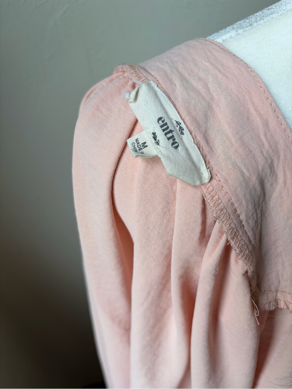 Entro Pink Embroidered Boho Caftan Mini Dress Medium - Picture 2 of 10